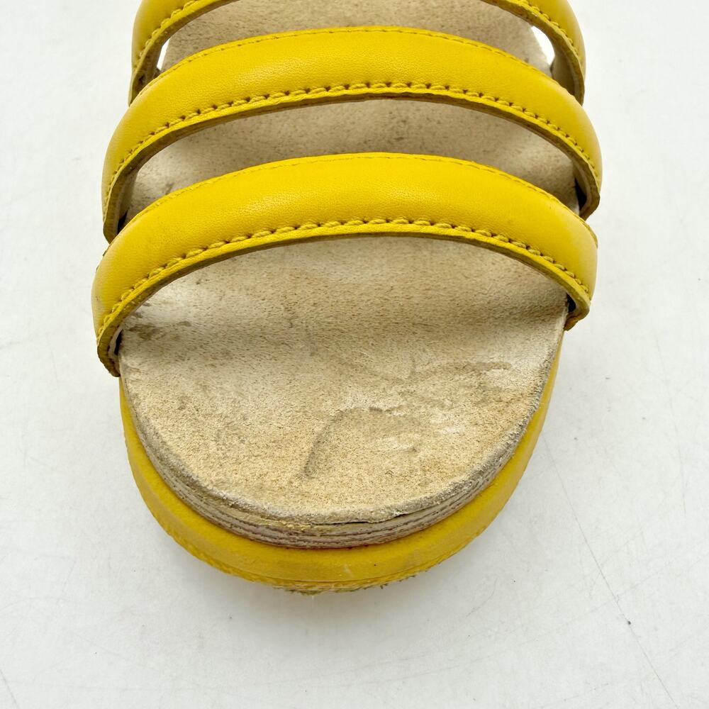 Dansko Womens Roxie Platform Sandals EU 39 US 9 Yellow Leather GUC - Picture 15 of 15